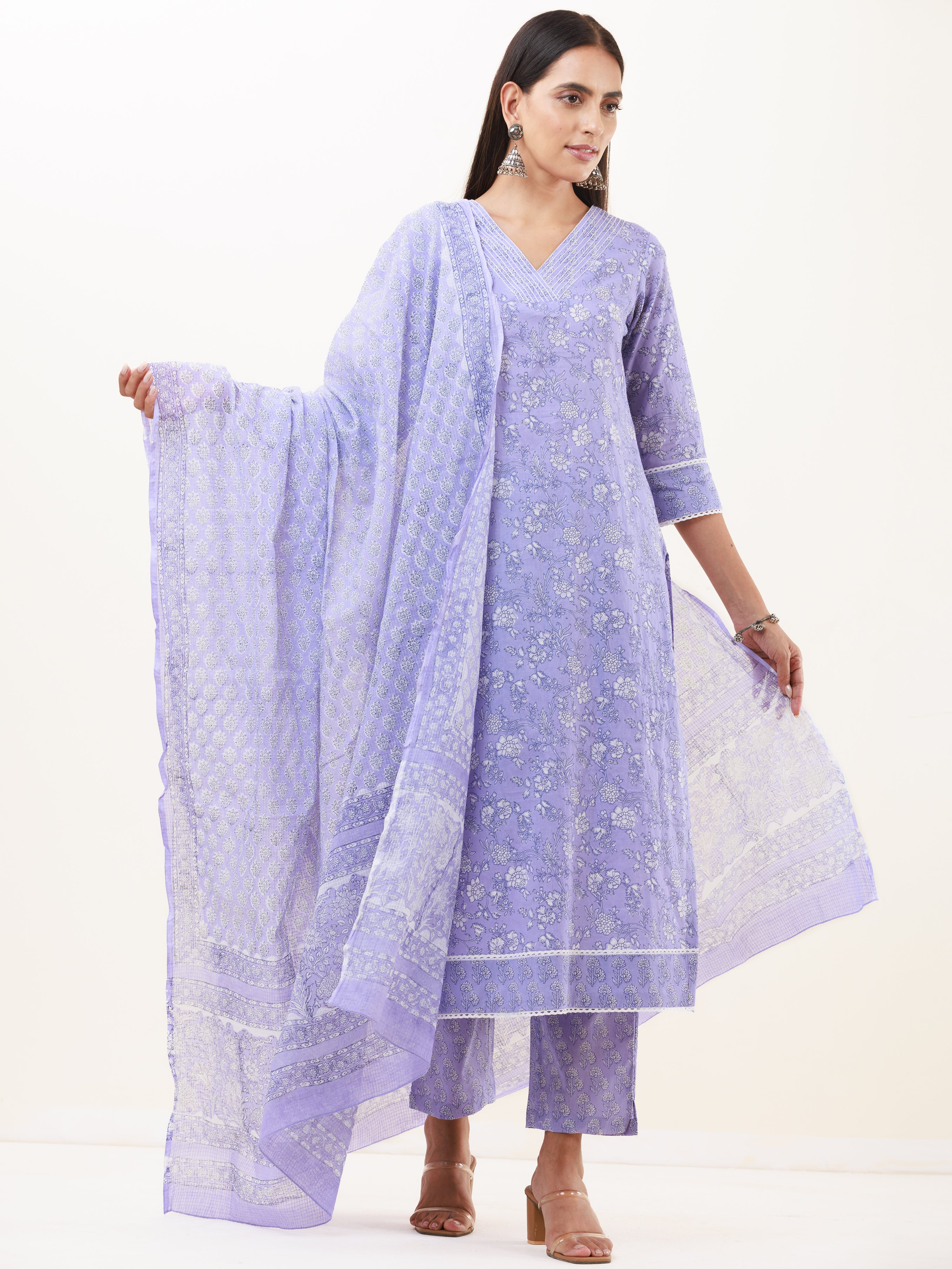 Umang Damini Set Of Kurta Pants Dupatta – InduBindu