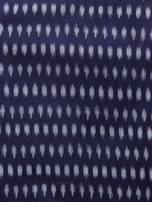 Indigo Grey Pochampally Hand Weaved Ikat Mercerised  Fabric Per Meter - F002F1422