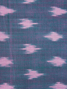 Lilac Purple Green Pochampally Hand Weaved Ikat Mercerised Cotton Fabric Per Meter - F002F1973