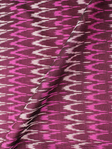 Wine Red Pink White Pochampally Hand Weaved Ikat Mercerised Cotton Fabric Per Meter - F002F1989