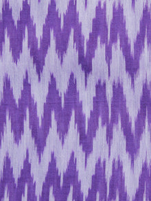 Purple Ivory Pochampally Hand Weaved Ikat Mercerised  Fabric Per Meter - F002F1410
