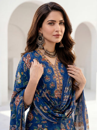 Gazal Sonam Set Of Kurta Pants Dupatta