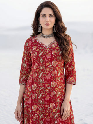 Gazal Roopa Set Of A Line Kurta Pants Dupatta