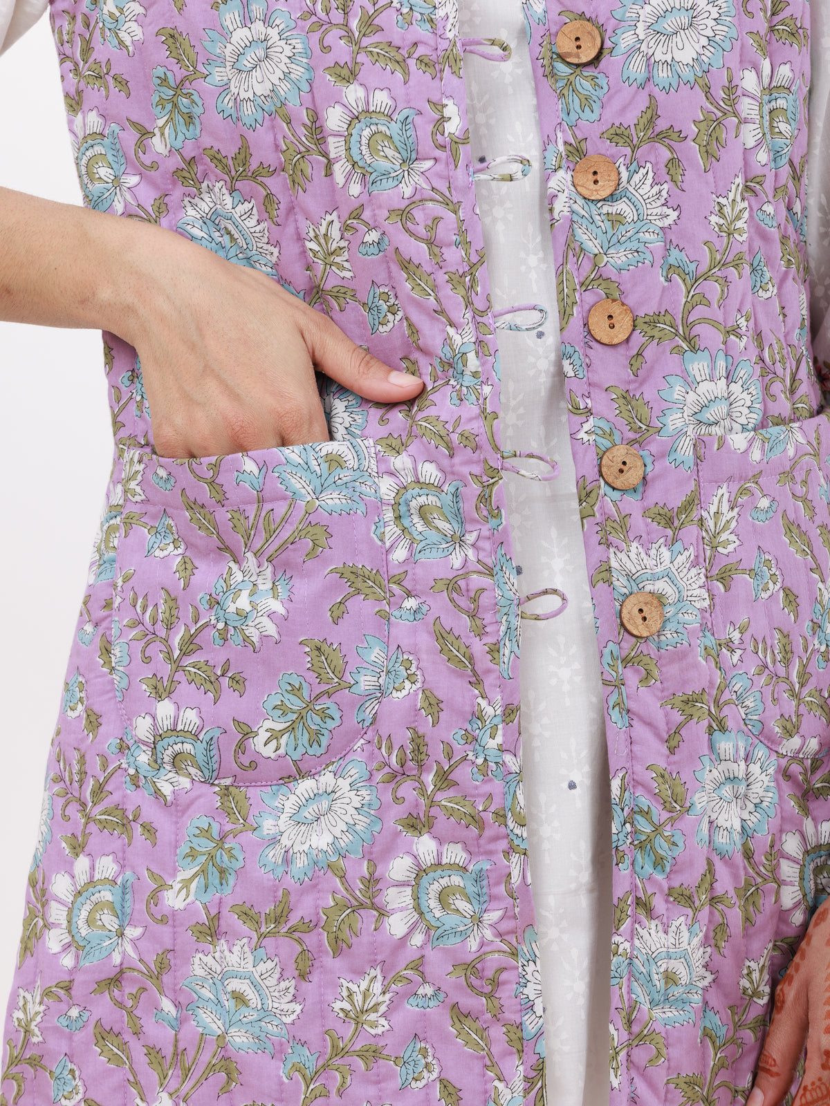 Hand Block Printed Cotton Cambric Fabric Pieces InduBindu