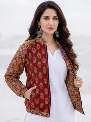 Shishir Kaya Reversible Bomber  Jacket