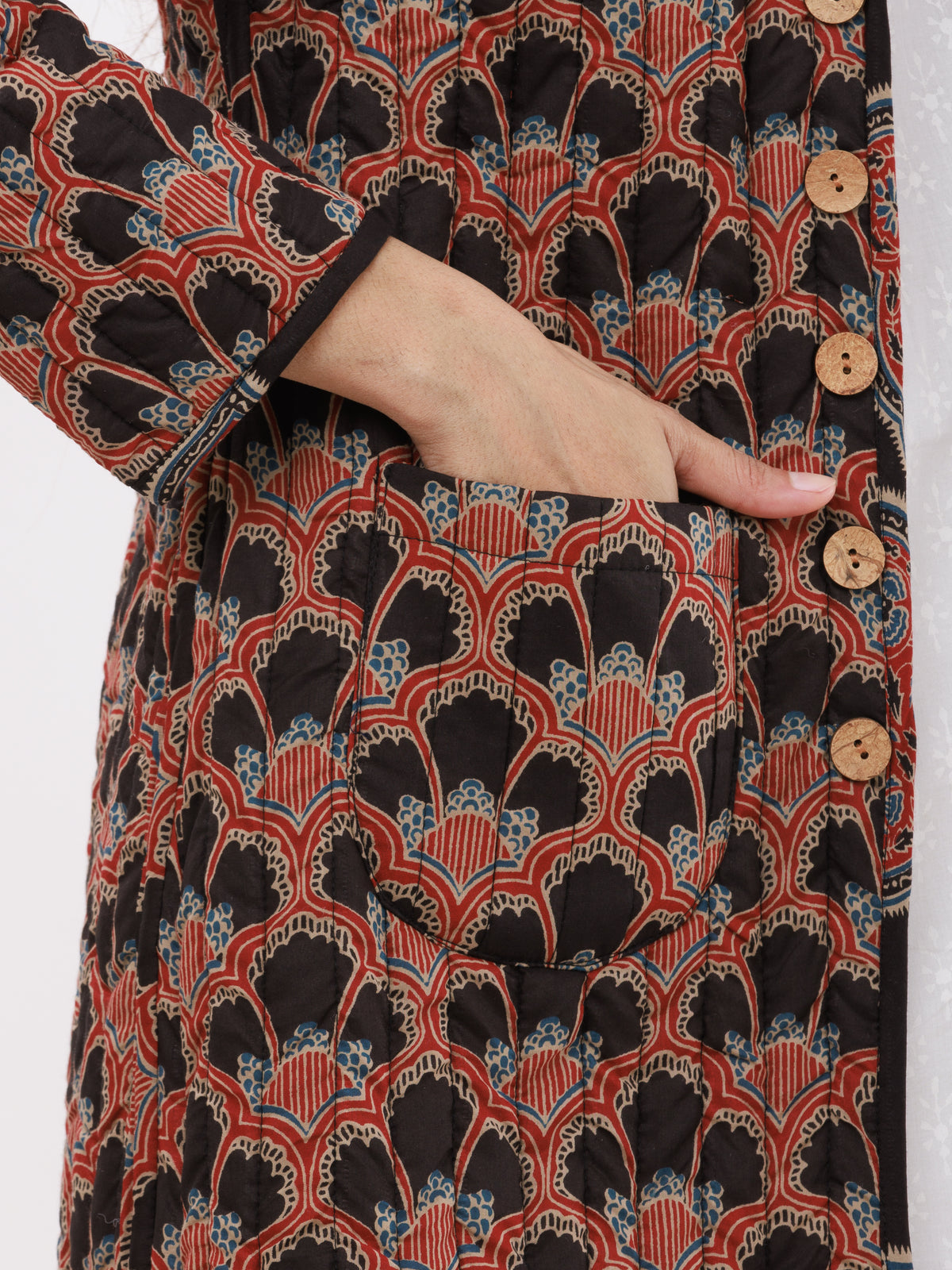 Hand Block Printed Cotton Cambric Fabric Pieces InduBindu