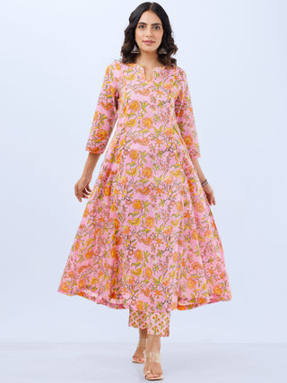 Aina Samah Set Of Kali Kurta Pants Dupatta