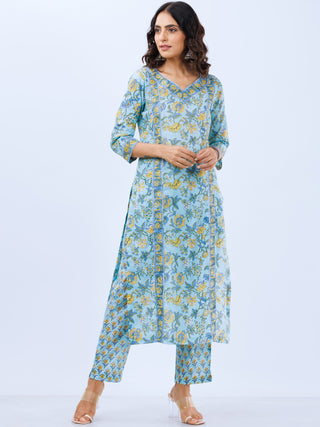 Aina Prerna Set Of Kurta Pants Kota Dupatta