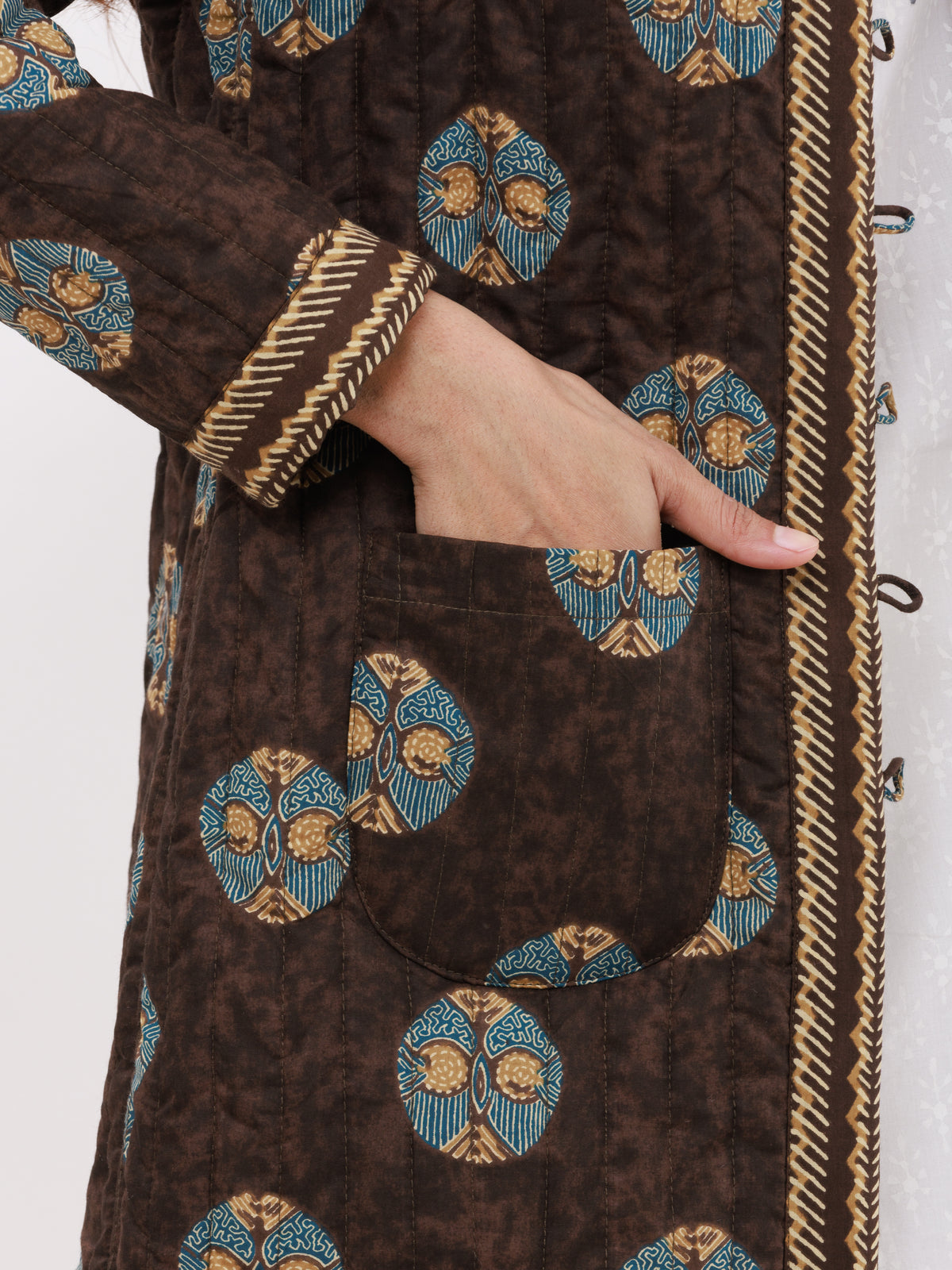 Hand Block Printed Cotton Cambric Fabric Pieces InduBindu