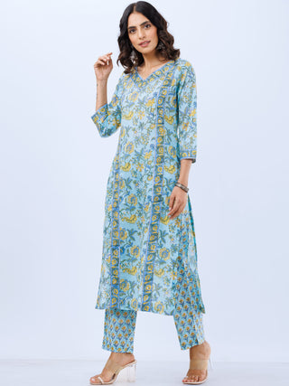 Aina Prerna Set Of Kurta Pants Kota Dupatta