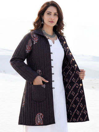 Shishir Aashini Ajrakh Quilted Reversible Jacket