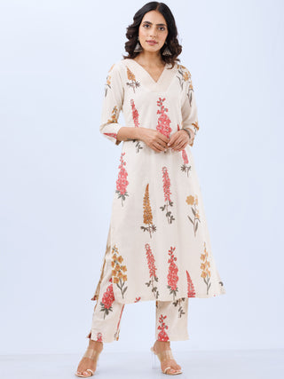 Aina Beena Set Of Kurta Pants Kota Dupatta