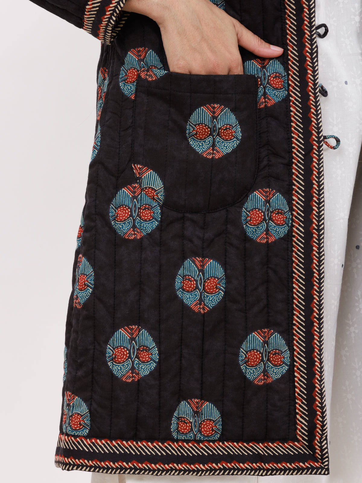 Hand Block Printed Cotton Cambric Fabric Pieces InduBindu