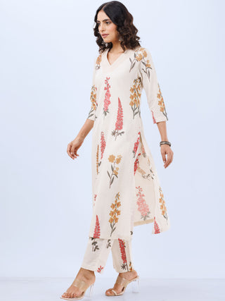 Aina Beena Set Of Kurta Pants Kota Dupatta