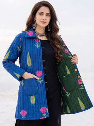 Shishir Ria Ajrakh Quilted Reversible Jacket