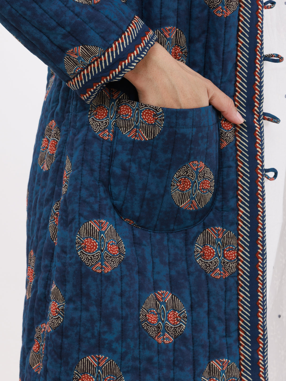 Hand Block Printed Cotton Cambric Fabric Pieces InduBindu