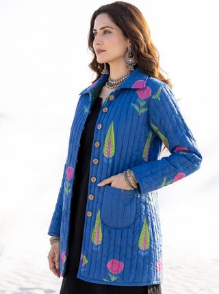 Shishir Ria Ajrakh Quilted Reversible Jacket