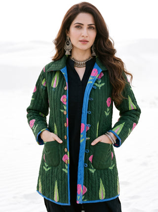 Shishir Ria Ajrakh Quilted Reversible Jacket