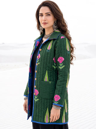 Shishir Ria Ajrakh Quilted Reversible Jacket