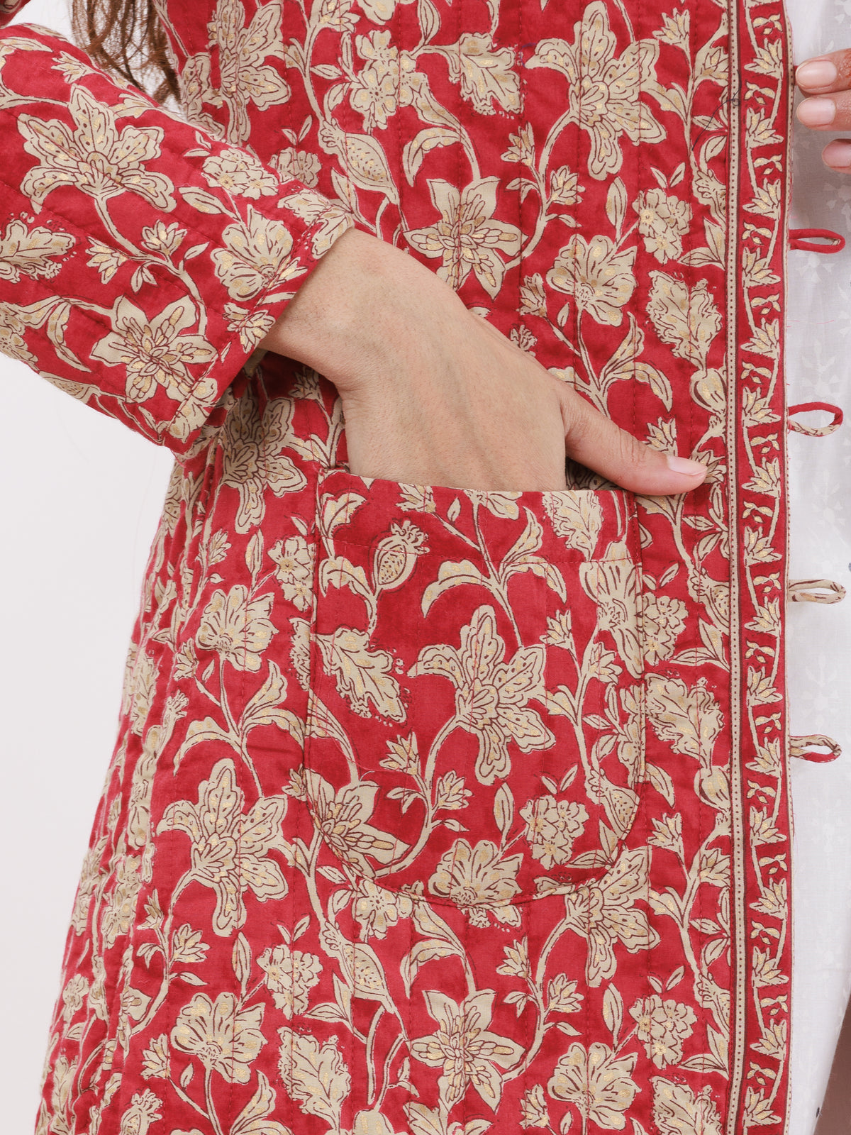 Hand Block Printed Cotton Cambric Fabric Pieces InduBindu