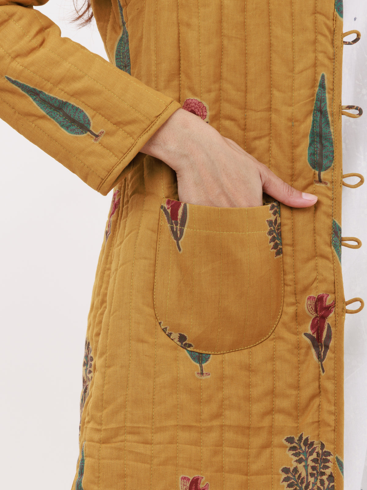 Hand Block Printed Cotton Cambric Fabric Pieces InduBindu