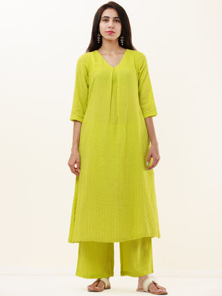 Roz Mannat Set Of Kurta Pants Kota Dupatta