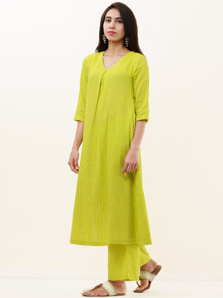 Roz Mannat Set Of Kurta Pants Kota Dupatta