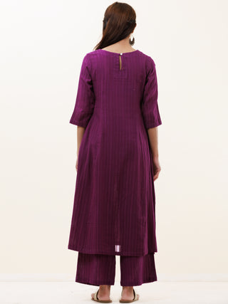 Roz Paro Set Of Kurta Pants Kota Dupatta