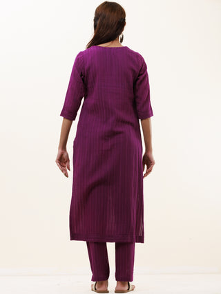 Roz Meenal Set Of Kurta Pants Kota Dupatta