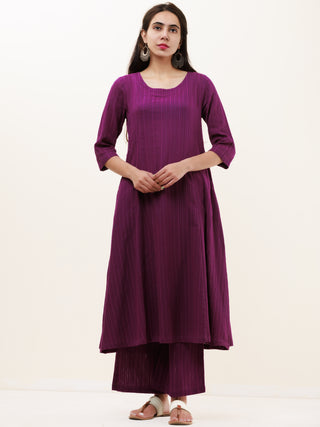 Roz Paro Set Of Kurta Pants Kota Dupatta