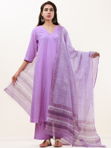Roz Sonal Set Of Kurta Pants Kota Dupatta