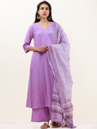 Roz Sonal Set Of Kurta Pants Kota Dupatta