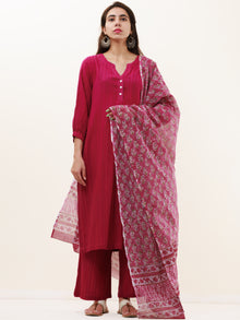 Roz Utsav Set Of Kurta Pants Kota Dupatta