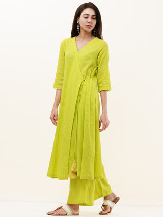 Roz Karuna Set Of Kurta Pants Kota Dupatta