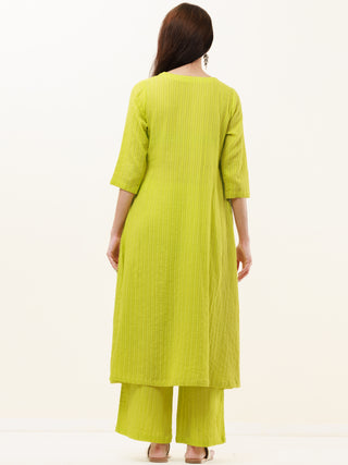 Roz Karuna Set Of Kurta Pants Kota Dupatta