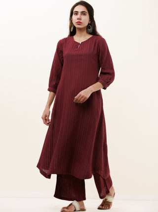 Roz Aaina Set Of Kurta Pants Kota Dupatta