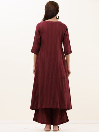 Roz Fagun Set Of Kurta Pants Kota Dupatta