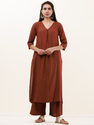 Roz Heena Set Of Kurta Pants Kota Dupatta