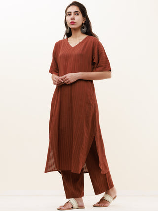 Roz Anaysa Set Of Kurta Pants Kota Dupatta