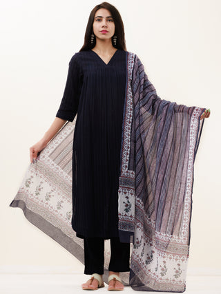 Roz Sunaina Set Of Kurta Pants Kota Dupatta