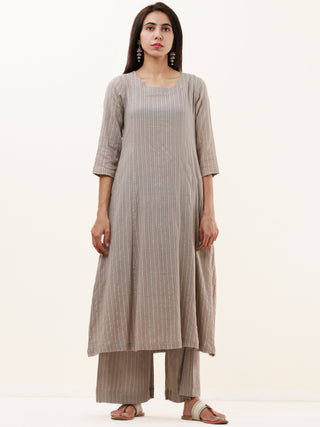 Roz Tara Set Of Kurta Pants Kota Dupatta