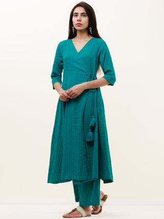 Roz Parizaad Set Of Kurta Pants Kota Dupatta