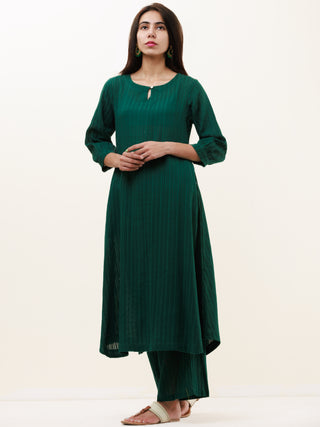 Roz Sharad Set Of Kurta Pants Kota Dupatta