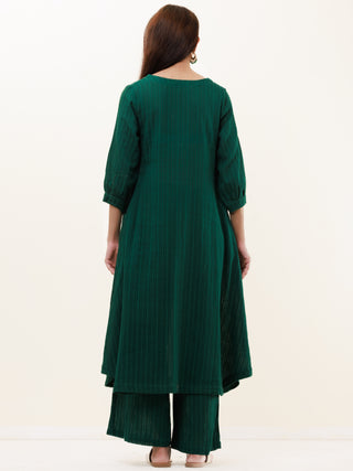 Roz Sharad Set Of Kurta Pants Kota Dupatta