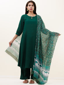 Roz Sharad Set Of Kurta Pants Kota Dupatta