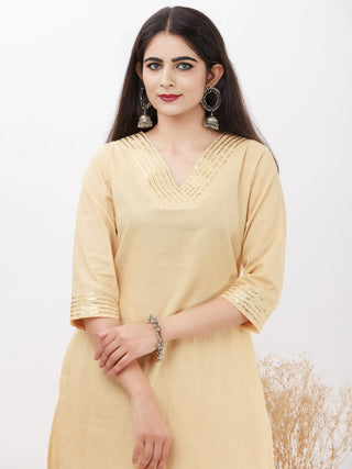 Parv Beena Set Of Kurta Pants Kota Dupatta