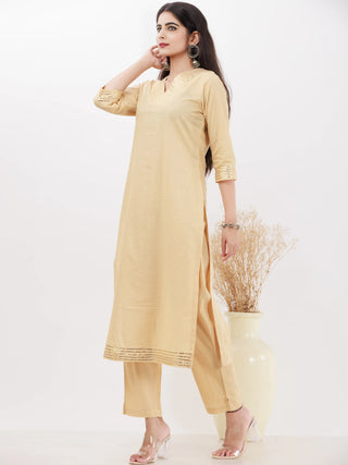 Parv Beena Set Of Kurta Pants Kota Dupatta