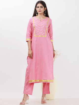Parv Tamanna Set Of Kurta Pants Kota Dupatta