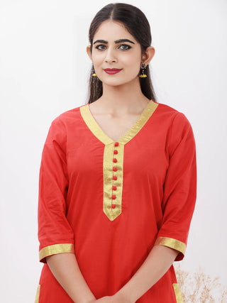Parv Neerja Set Of Kurta Pants Kota Dupatta