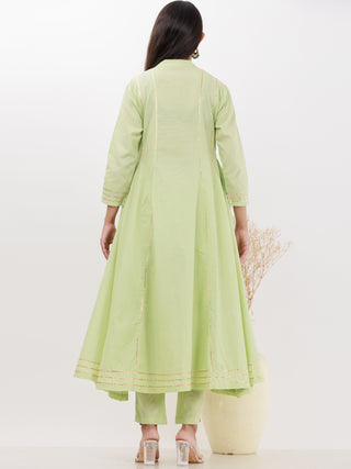 Parv Raima Set Of Kurta Pants Kota Dupatta
